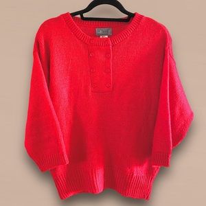 Vintage Alison J. Soft Acrylic Sweater Button Bodice SZ M Made in USA